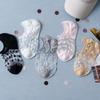 Summer Thin Transparent Glass Crystal Socks, Light and Shallow Low-top Mesh Fabric Hollow Women's Boat Socks