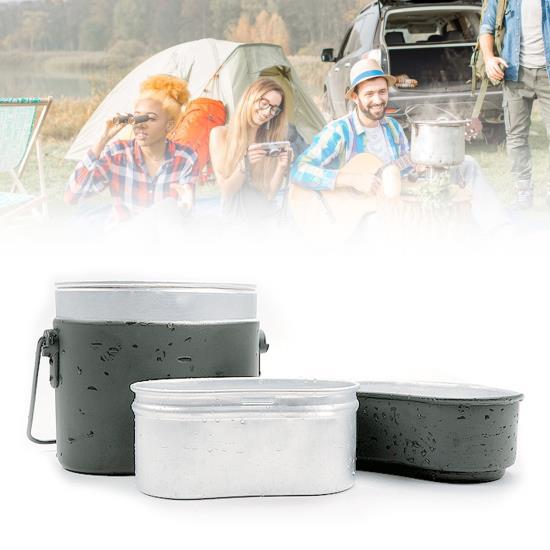  Mess Tin Multifunktions-Lunchbox aus Aluminiumlegierung in der richtigen Größe für Camping im Freien 