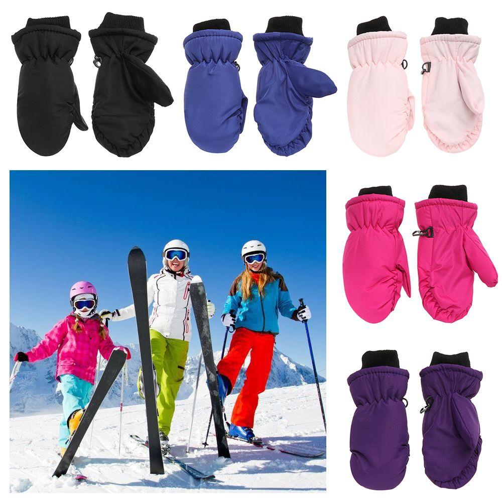 Must Thicken Warm Windproof Waterproof Children Ski Gloves Snow Snowboard Long-sleeved Mitten