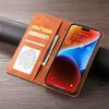 EUCAGR Retro Magnetic Flip PU Leather Case for iPhone 17 Air 17 Pro Max 16E 15 16Pro Max 16 Plus Wallet Card Cover Phone Coque