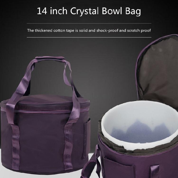 Bolsa de transporte acolchada gruesa para cuenco tibetano de yoga, bolsa de viaje con correa de transporte