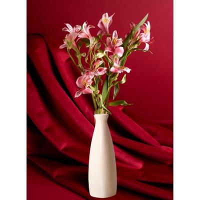 Weiße Keramik-Blumenvase – Stilvolles Flaschenform-Design, Ideal für Büro- und Wohnzimmer-Mittelstücke, Eleganter Topf für moderne Heimdekoration,