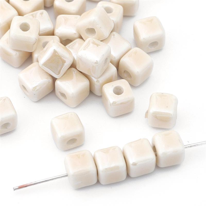 Five-Petal Flower Ceramic Beads for DIY Jewelry Making