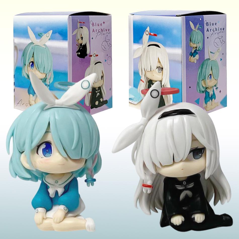 In Stock 7.5cm Chibi Cute Anime Figure (Blue & Black) - Collectible Decorative Ornament, Kids' Gift, Desktop Decoration