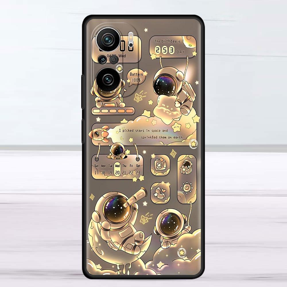 

Чехол для Xiaomi Redmi Note 11 9S 10 9 8 7 9A 9C 9i K40 8T 10C 9T K50 силиконовый чехол Astronaut Light Redmi K40 Pro