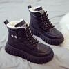 velvet high-top women's shoes winter warm snow boots women's Martin boots new thick-soled winter cotton shoes women's boots