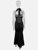 2026 European Women's Fashion: Pleated Mesh Halter Dress