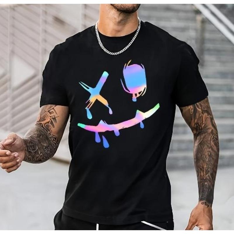 

Men s Casual Sportswear - Short Sleeve T-Shirt 4XL