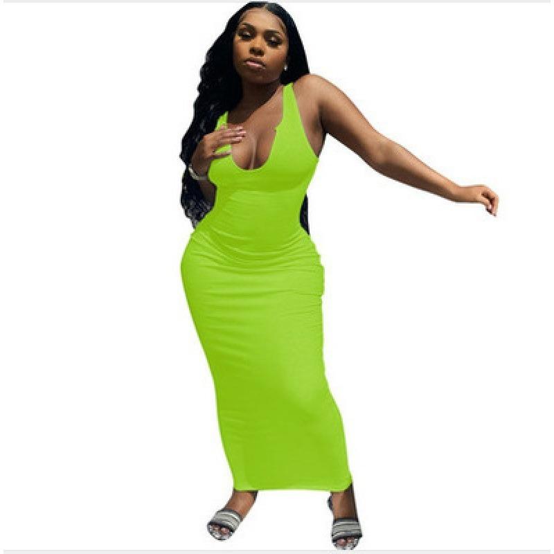 Sexy Maxi Tank Dress, Bodycon Nightclub Party Casual Dress For Summer & Spring, Women's Clothing