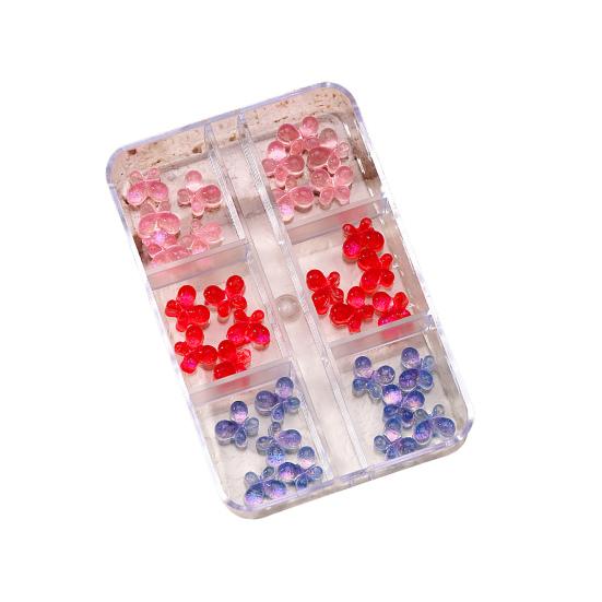 1 krabička Manikúra Ornament Šumivé Víceúčelové Velké množství Stylové 6 mřížek Butterfly Flitry Kamínky Příslušenství na nehty