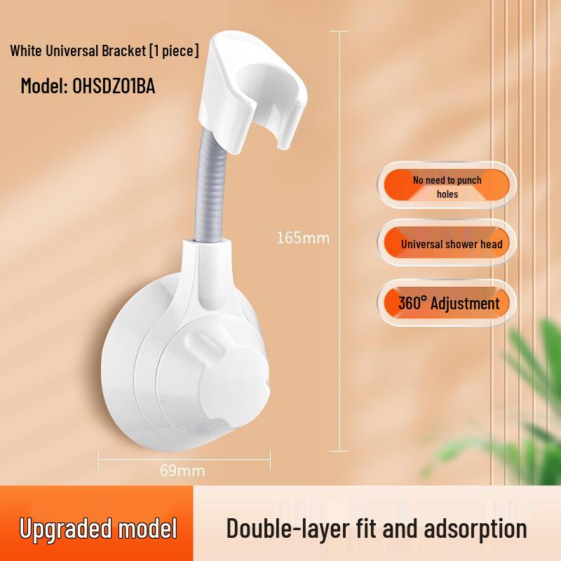Adjustable No-Drill Shower Head Holder