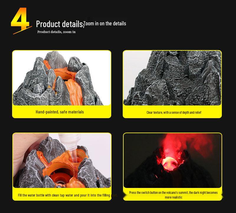 Children's Dinosaur Volcano Eruption Toy Model