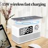 Retro-Stil Kabelloses Laden Bluetooth-Lautsprecher Wecker FM-Radio Desktop-Nachttischlautsprecher TF-Kartenleser Computerlautsprecher