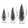 1Pcs Miniature Christmas Tree Artificial Sisal Snow Landscape Architecture Small Tabletop Decor for Holiday Crafts