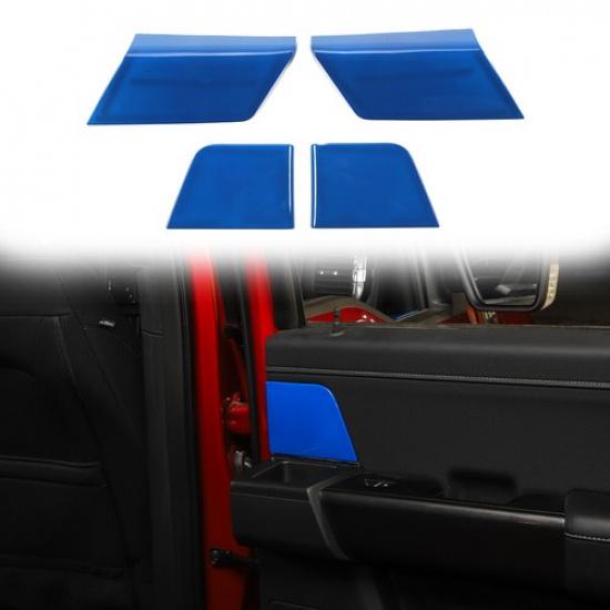 4x Inner Front & Rear Door Panel Trim Cover For Ford F150 2021+ Blue Accessories