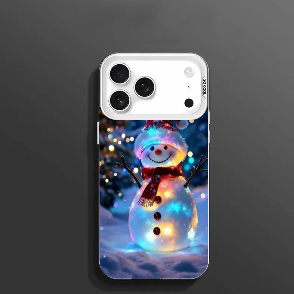 Luminous snowman Phone Case case for iPhone17 16 15 14 13 12 11 Pro/ Max/Plus shock-proof rear cover anti-fingerprint