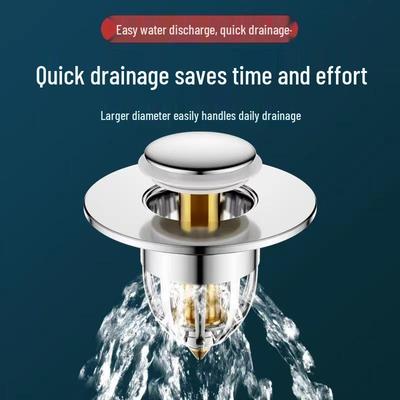 Aquarium Pop-Up Sink Drainer: Anti-Clog Bathroom Filter & Universal Press-Type Basin Accessory