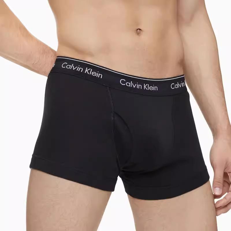 Calvin Klein Ss23 Letter Logo Jacquard Boxer Shorts 3-Pack Men Underwear Black NB4002001