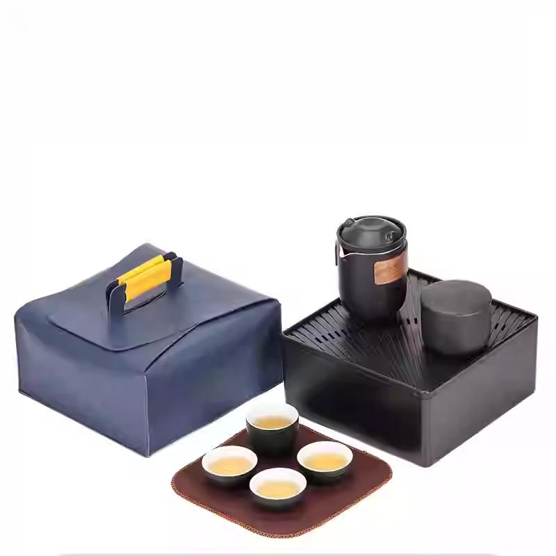 Portable Travel Tea Set Small Set Gift Carry-on Outdoor Tour Kung Fu Brewing Tea Cup Ware Single Camping Fast Guest Cups