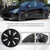 Matte Black 19 Inch Wheel Covers for Tesla Model Y 2021-2024 Hubcaps Tesla Model Y Accessories 2024
