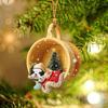 Lovely Christmas Dogs Animal Drop Ornaments Gifts Christmas Tree DIY Pendant HangingSign Decoration Home Car Accessories