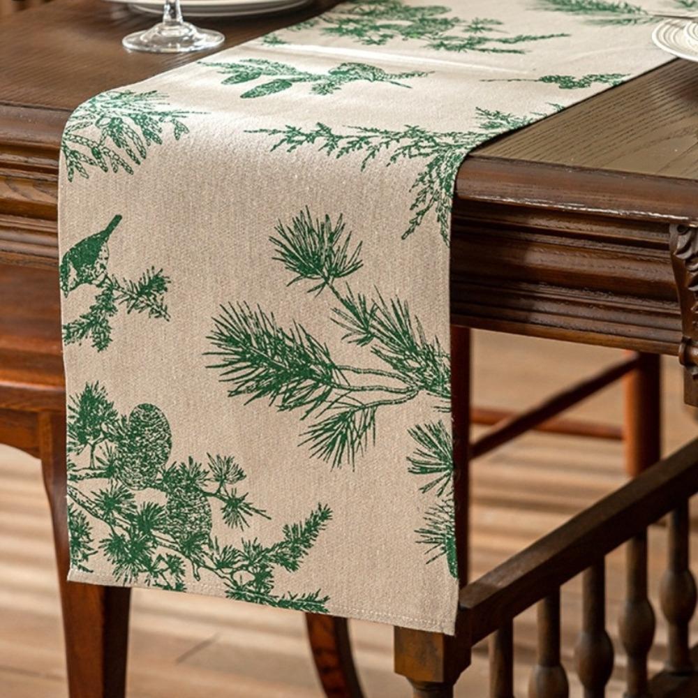 New American Retro Table Runner Polyester Pastoral Style Sideboard Cover 30x180 cm Blue Rose Table Dust Cover Restaurant Decor