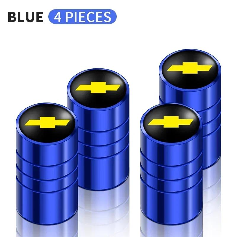 4Pcs Car Wheel Metal Valve Caps Auto Tire Air Stem Cover Bolt Cap for Chevrolet Cruze Captiva Z71 Trax Camaro Aveo Malibu Impala