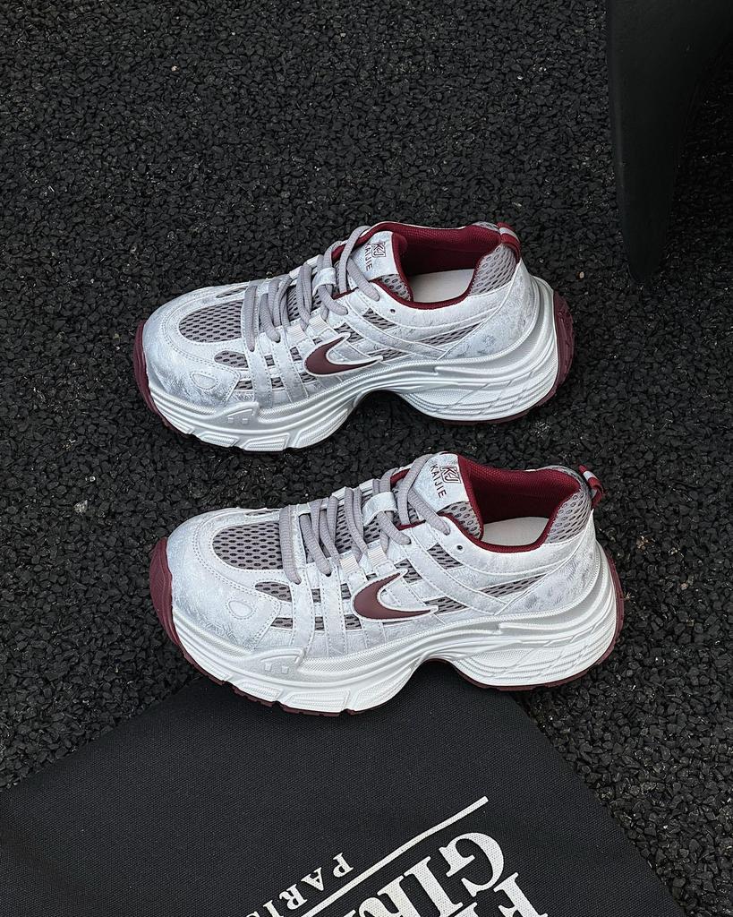 Platform dad shoes women 2025 new autumn retro versatile casual shoes mesh breathable sneakers running shoes tide