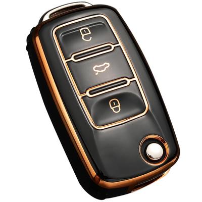 SANRILY Etui na inteligentny kluczyk, Pokrowiec na kluczyk, Ochrona kluczyka, Brelok do kluczy, Dla Volkswagen, Golf, Polo,