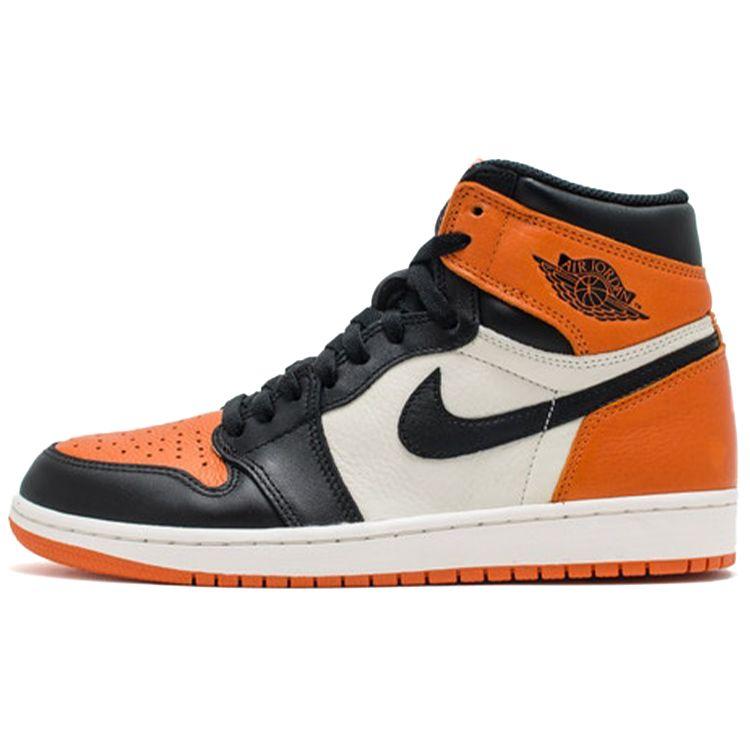 Air Jordan 1 Retro High OG Shattered Backboard 2015 Herren Sneaker Orange Schwarz Seestern 555088-005 41 black