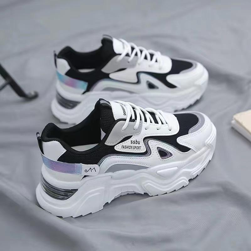 

Spring and autumn new women s platform dad shoes soft sole heightening shoes trendy versatile casual shoes trendy shoes women s shoes 40 чорний