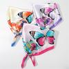 Trendy Silk Scarf with Butterfly Pattern Comfortable Neck Scarf Fashion Headwear for Daily Use Women Fashion Accessories