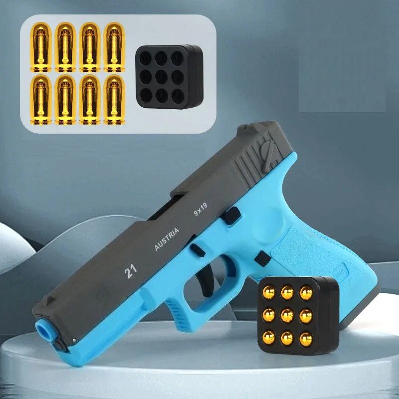 Pistola de Juguete Blaster Modelo de Expulsión Automática de Casquillos para Niños Adultos Juegos Cs al Aire Libre Accesorios Interactivos Pistola de Juguete Regalos para Niños
