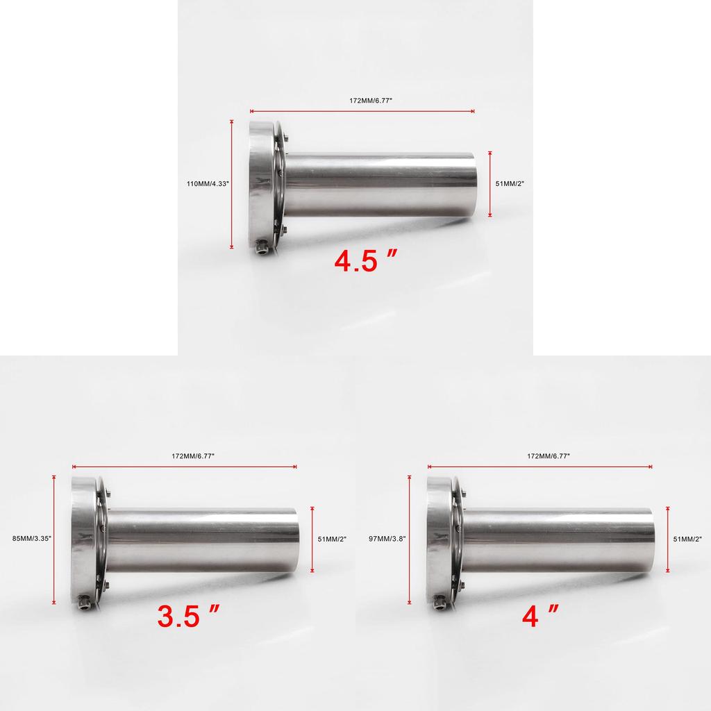 Premium Quality 4.5" Round Tip Removable Adjustable Silencer Exhaust Catback System