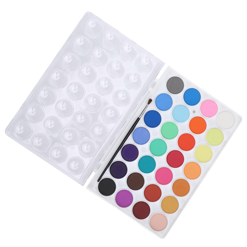 28 Colors Watercolor Paints Professional Portable Paint Block with Brush Art Supplies