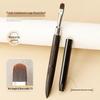 Premium Nail Art Gel Brush with Japanese Sandalwood Handle - Round & Flat Heads