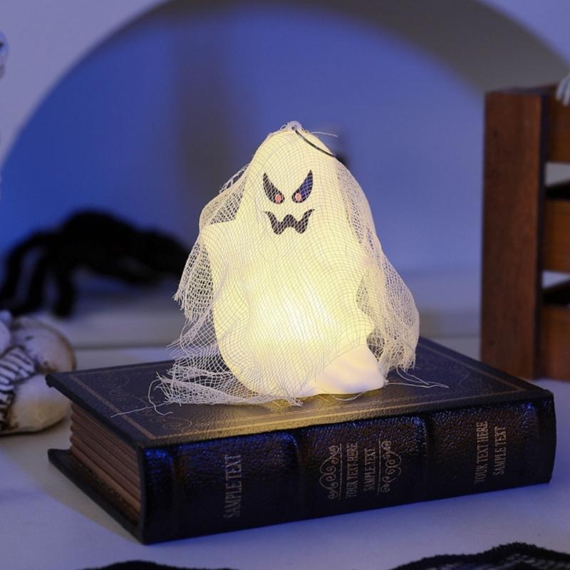 Halloween Party Decorations Outdoor/Indoor Hanging Ghosty Decors with Light for Tree,Yard,Window Halloween Ghosty Light