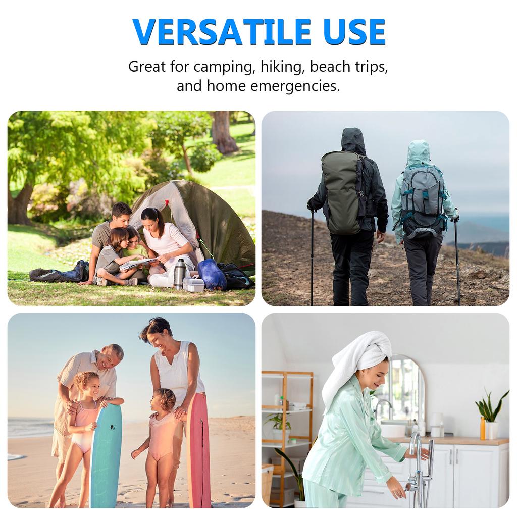 Portable Outdoor Shower USB Rechargeable Digital Display Camping Shower 12000mAh for Camping Hiking Pet Bath Surfing Boat RV Use