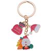 Santa Claus & Candy Christmas Tree Keychain Pendant - Cute Holiday Gift