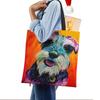 Schnauzer Dog Painting Handbags For Women Lady Korean Shoulder Bag Casual Shopping Shopper Bags Large Capacity CLE