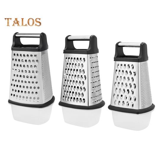 Käsereibe mit Behälter 4 Seiten Reibe für Gemüse Ingwerschneider Handliche Küchen Lebensmittelreibe für Käse Zesten Gemüse