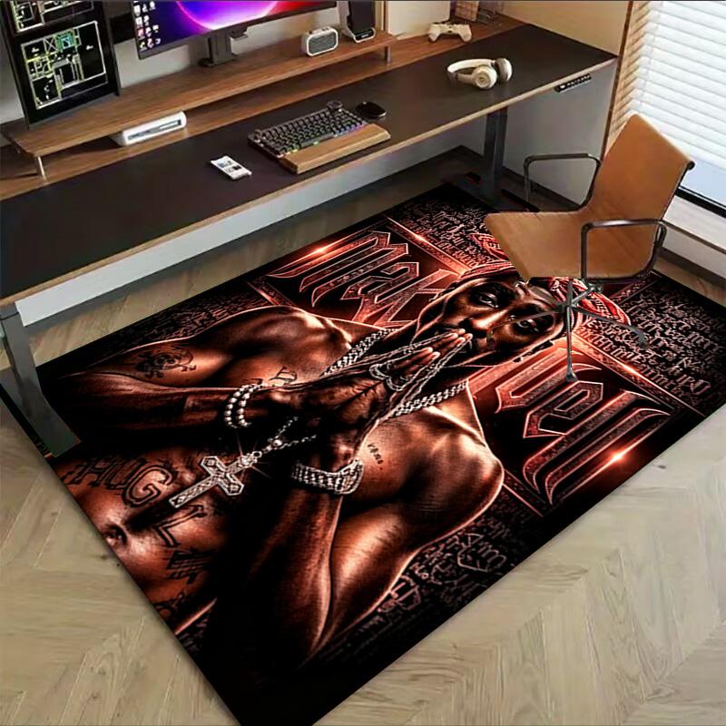 Rapper'S Prayer Chain Carpet For Playroom Bedroom Living Room Sofa Home Decorkids Game Area Rug Nonslip Floor Mat