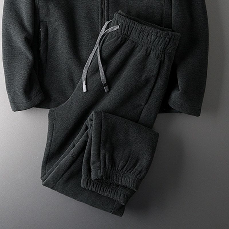 Polar Fleece Casual Thickening Sportswear Sweatshirt Set