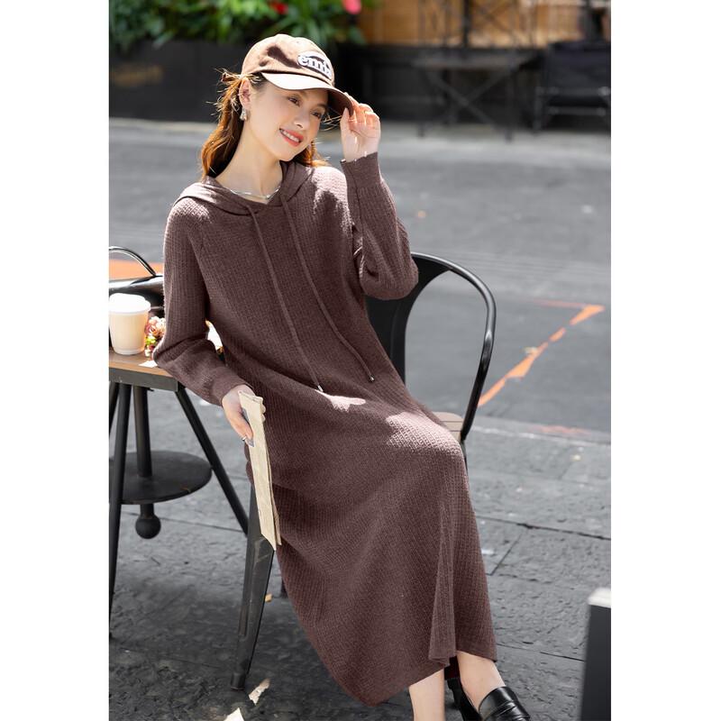 Mokana Autumn/Winter Hooded Knitted Long Dress