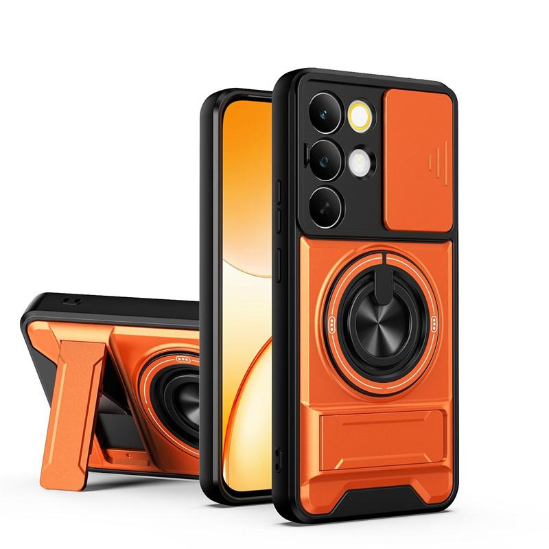 For Realme 15X C85 Pro Case Camera Protection Upright Stand 360° Ring Magnetic Case All-around Shockproof Cover For Realme C85 Pro Phone casing
