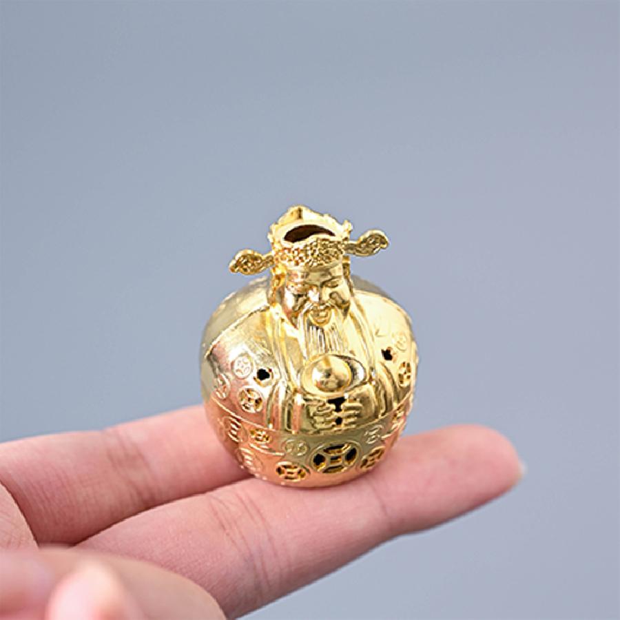 Mini Metal God of Wealth Incense Burner, Home Indoor Incense Tower, Incense Plate, Retro Incense Burner, Gift Display