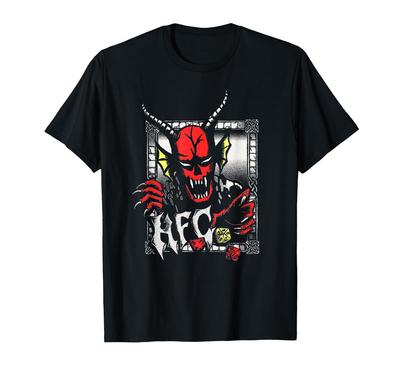 Stranger Things Hellfire Club Red Demon Distressed Portrait T-Shirt