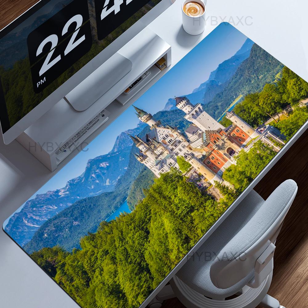Neuschwanstein Castle Germany Mouse Pad Cute HD Desk Pad Extended Gaming Keyboard Mats Large xcm XXL Gamer HYBXAXC Mousepad