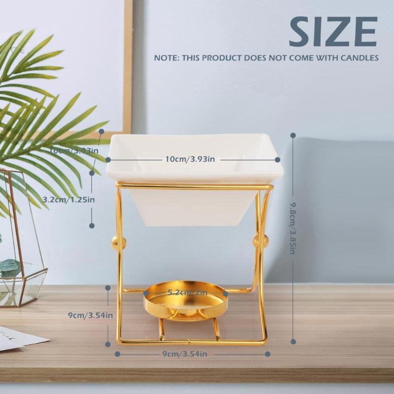 Unique X Shape Ceramic Oil Burners Oil Diffuser Candle Holder for Enhancing Home Ambiances Contemporary Homes Decors