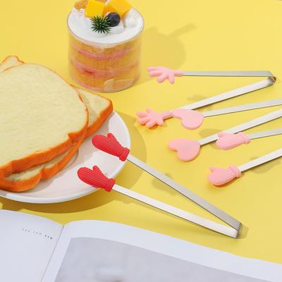 Accessoires de Cuisine Pince à Snack Alimentaire Mini Silicone Créatif Pain BBQ